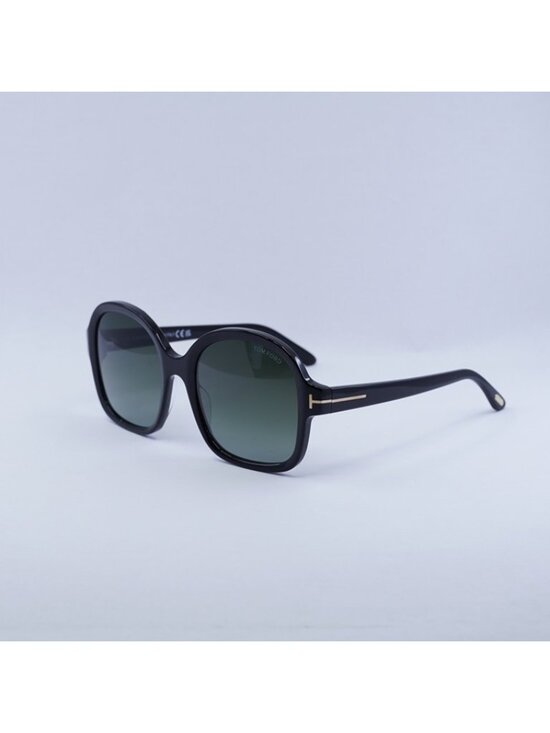 Tom Ford Hanley FT1034 01B Sunglasses Shiny Black Square Frame, Smoke Lenses main image 10